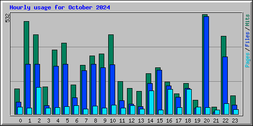 Hourly usage for October 2024